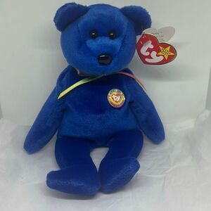 Ty Beanie Baby "Clubby" Blue Bear - Official Club Edition - Mint Condition with